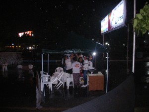 lluvia en la plaza heroes de cochico